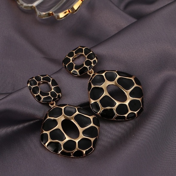 SAFARI earrings in giraffe print - Picture 5 of 6